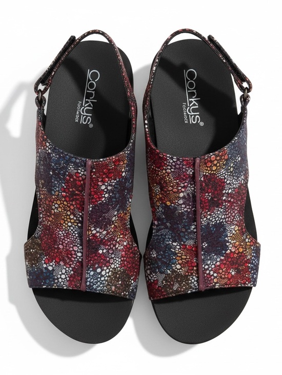 Corkys Shoes - Two for one price,  Corkys Multicolor Speckled and closed toe Slingback Sandals
